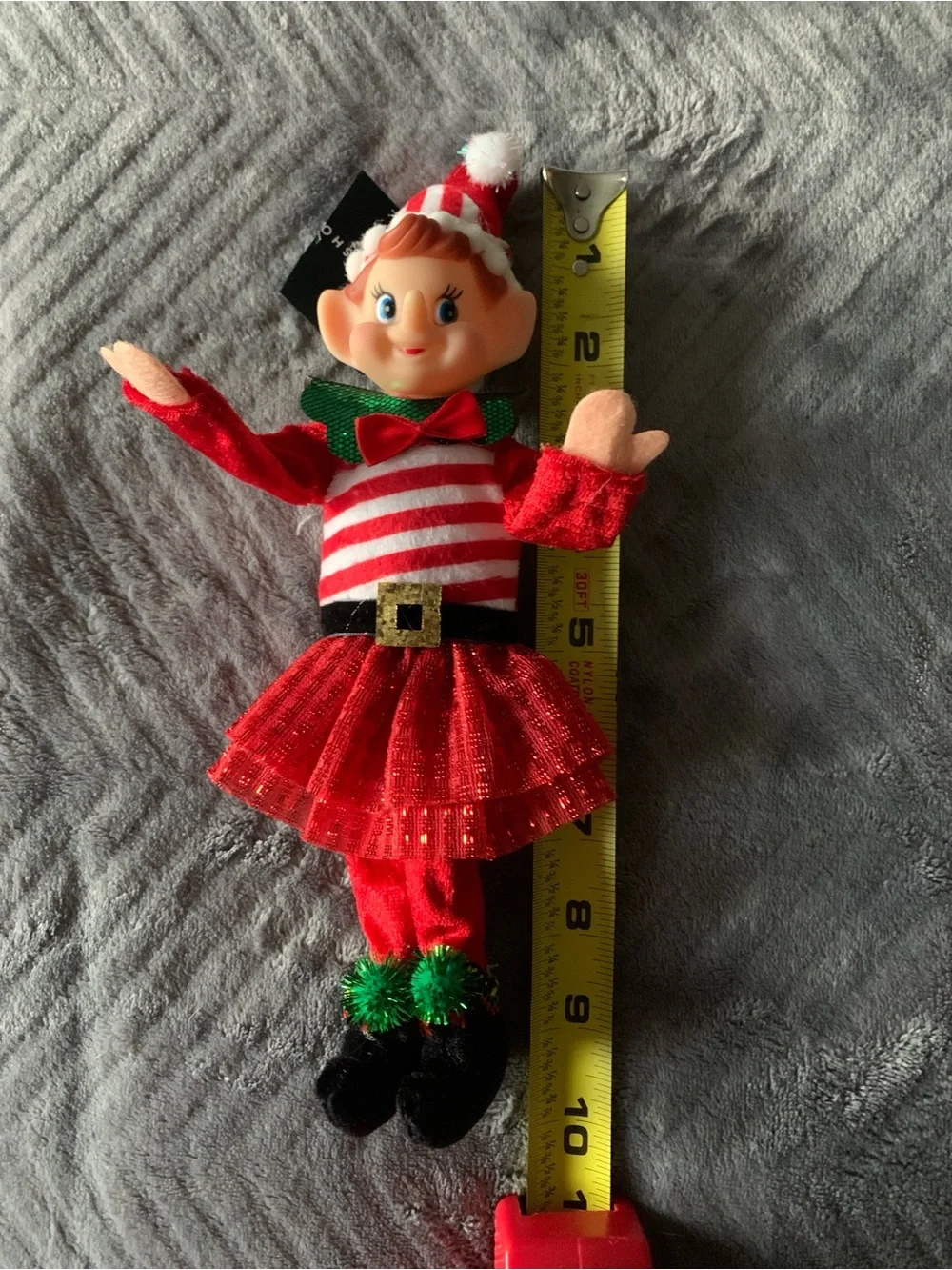 Vintage Christmas Elf Tree Ornament Decor, Bendable Arms & Legs, Poseable, NWT!